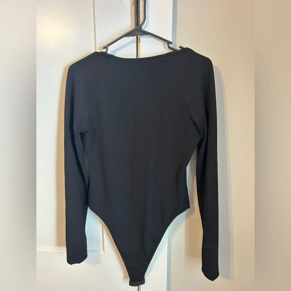 SHEIN Black Long Sleeve One Piece Body Suit - Picture 3 of 4
